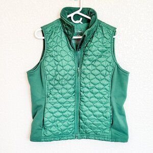 LL Bean Mountain Classic Puffer Vest Women's Large Green Quilted Lightweight